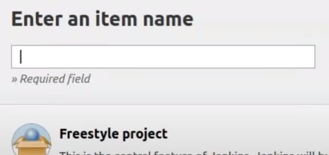 Jenkins GitHub Webhook - New Job Name and Selecting Freestyle Project